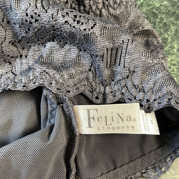 Felina Lingerie Lace racerback Bras size large black and gray - Picture 8 of 9